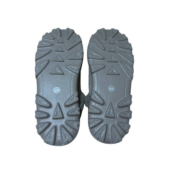 Womens Suede and Sherpa Slippers Sz 9 Gray Slip-On Indoor/Outdoor Members Mark - Picture 6 of 6